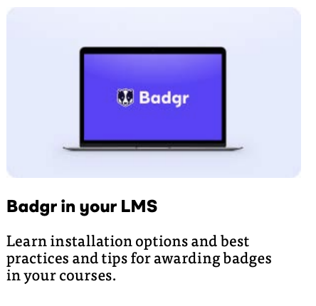 Badgr in your LMS