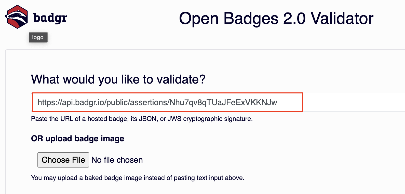 Verify badge independently